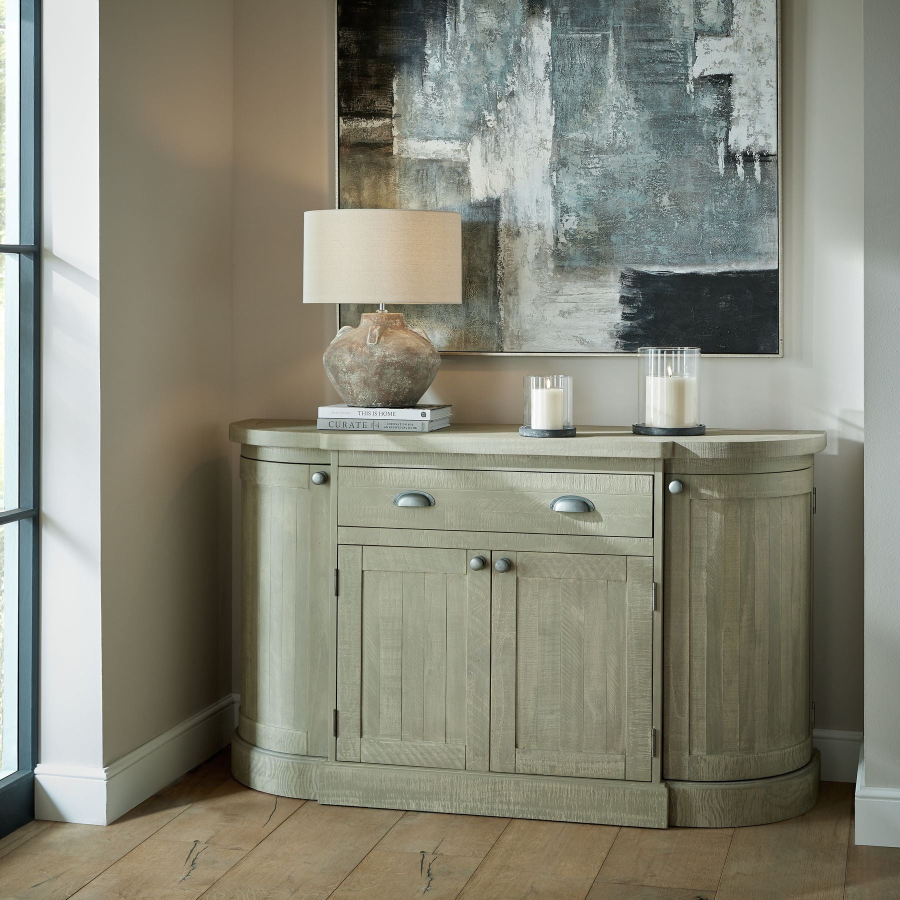 HILL INTERIORS Saltaire Collection 4 Door Sideboard With Drawer in Solid Pine 2
