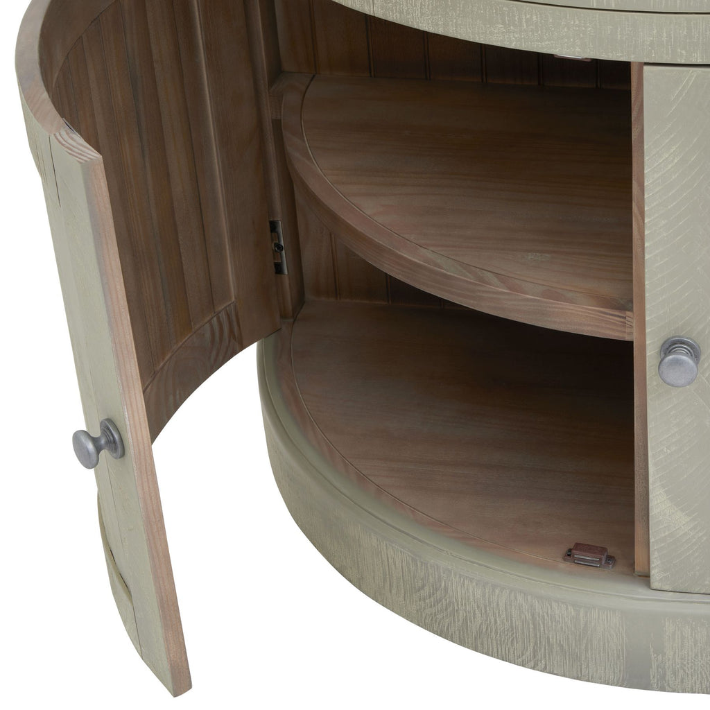 HILL INTERIORS Saltaire Half Moon 2-Door Cupboard With Drawer in Solid Pine 4