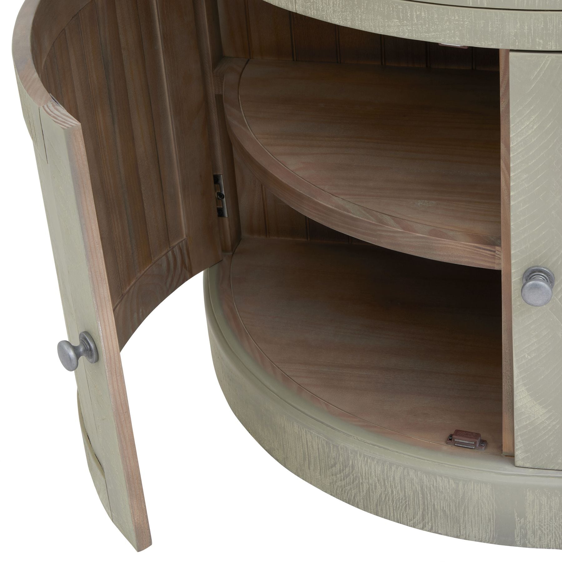 HILL INTERIORS Saltaire Half Moon 2-Door Cupboard With Drawer in Solid Pine 4