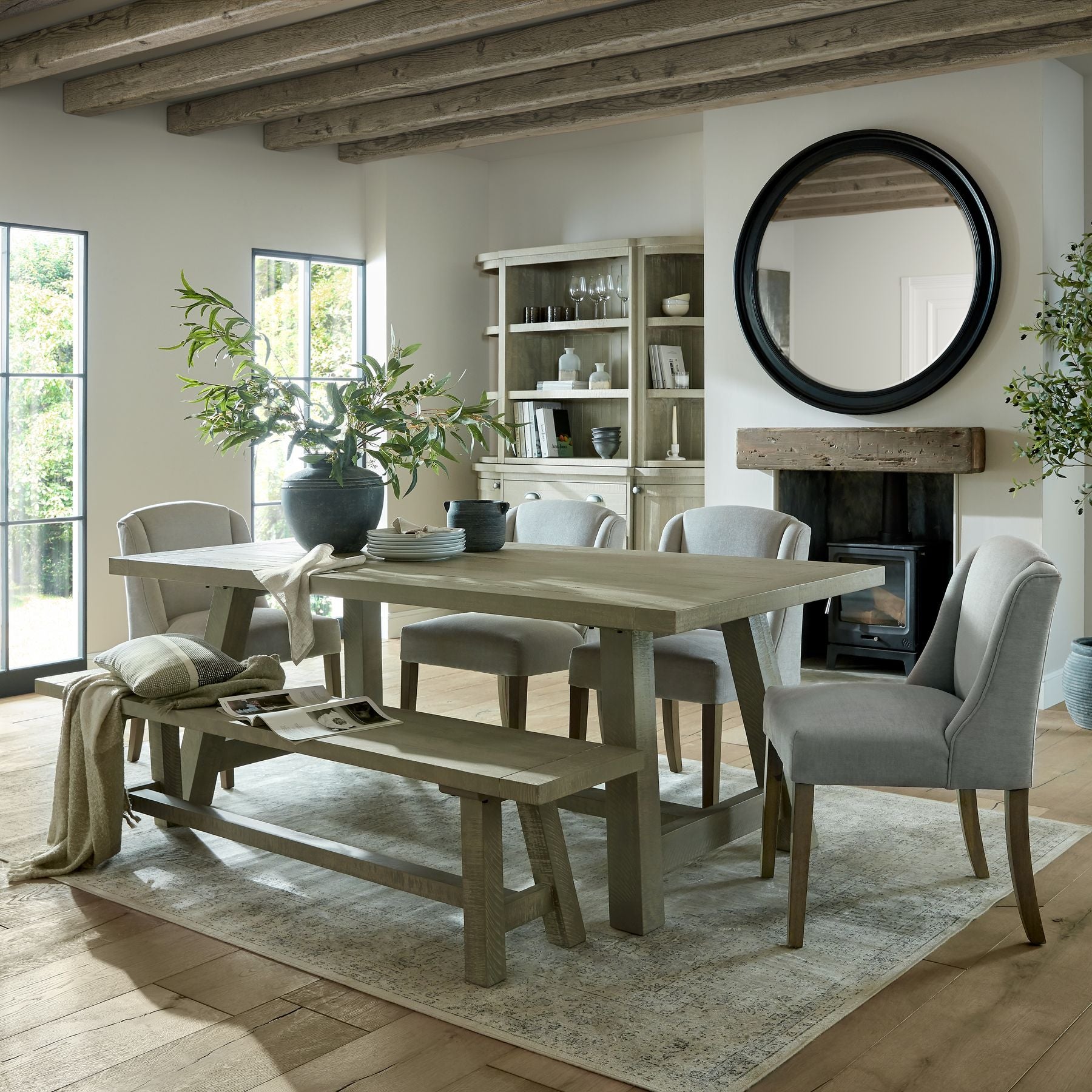 HILL INTERIORS Saltaire Large Rectangular Dining Table in Pine Wood, 200 x 100 cm