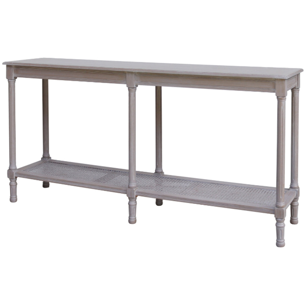 HILL INTERIORS Serene Rattan Large Console Table in Wood, 160 x 80 x 40 cm