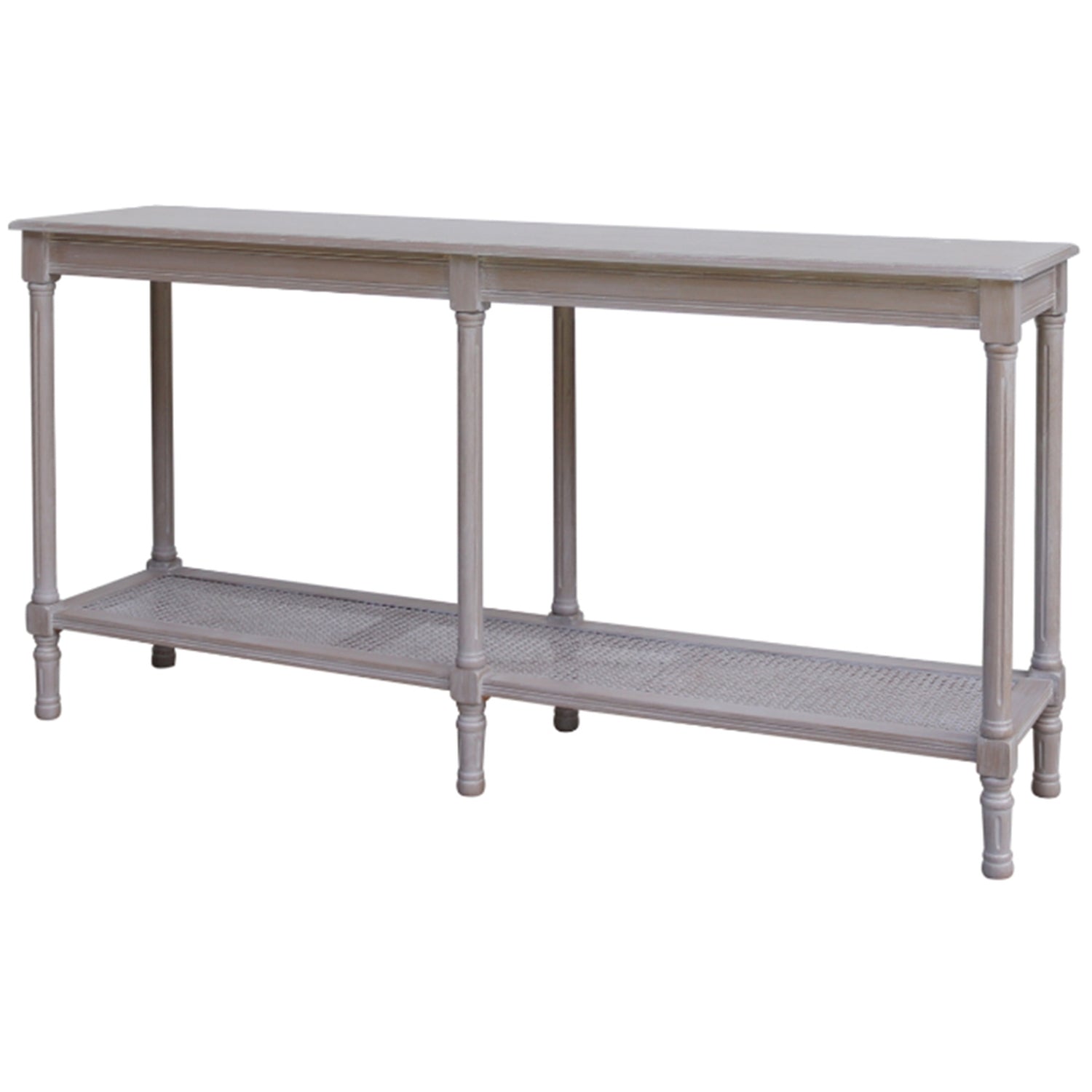 HILL INTERIORS Serene Rattan Large Console Table in Wood, 160 x 80 x 40 cm