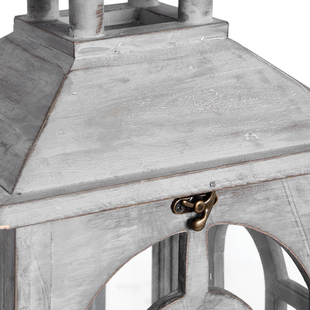HILL INTERIORS Set Of 3 Wooden Lanterns With Archway Design 6