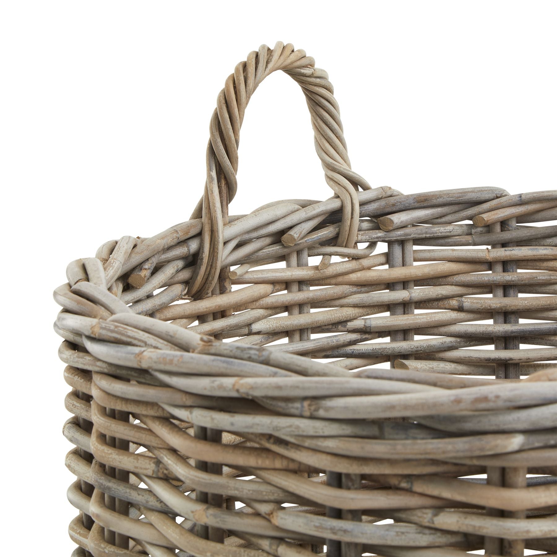 HILL INTERIORS Set of 3 Kubu Rattan Round Storage Baskets 2
