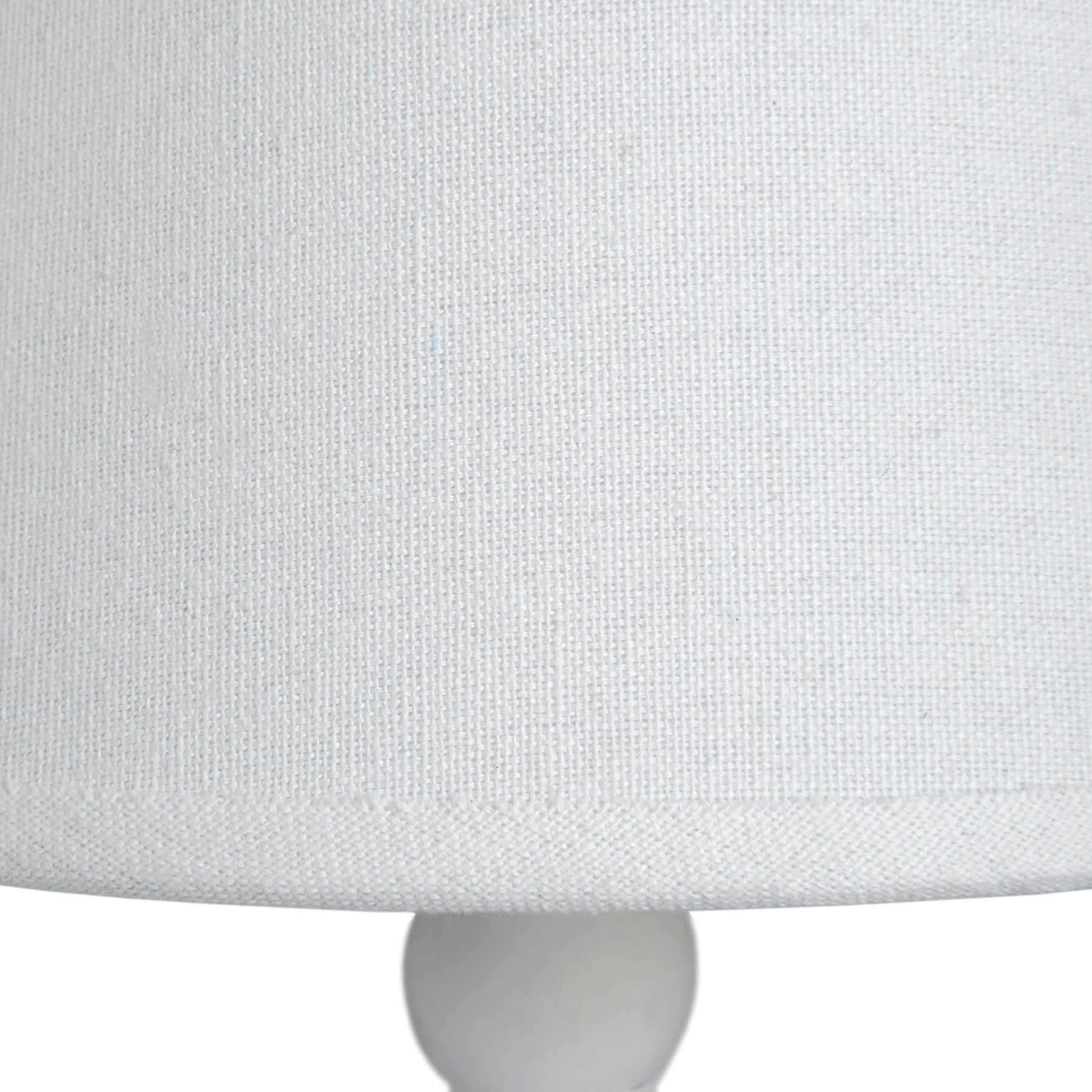 HILL INTERIORS Symi Handcrafted Slim Table Lamp | White | Wood and Linen