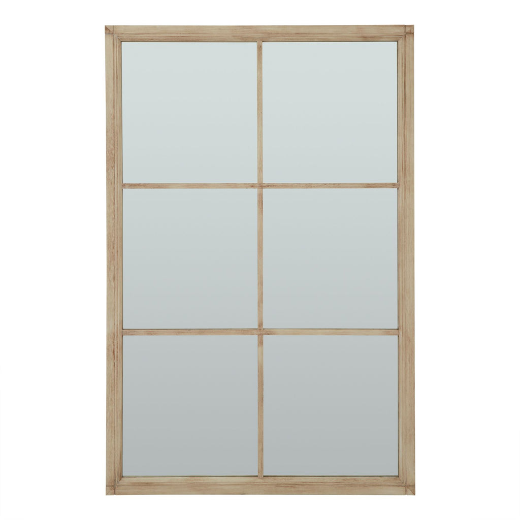 HILL INTERIORS Washed Wood XL Window Mirror, 170x112 cm 1