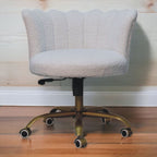 ARTISAN FURNITURE Handcrafted White Boucle Swivel Chair/Desk Chair, B-Corp Certified (LAST ONE!) - Regina Luxury Interiors