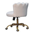 ARTISAN FURNITURE Handcrafted White Boucle Swivel Chair/Desk Chair, B-Corp Certified (LAST ONE!) - Regina Luxury Interiors