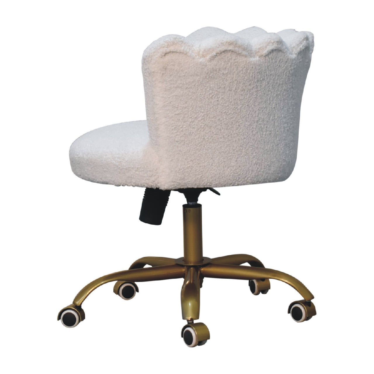 ARTISAN FURNITURE Handcrafted White Boucle Swivel Chair/Desk Chair, B-Corp Certified (LAST ONE!) - Regina Luxury Interiors