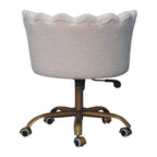 ARTISAN FURNITURE Handcrafted White Boucle Swivel Chair/Desk Chair, B-Corp Certified (LAST ONE!) - Regina Luxury Interiors