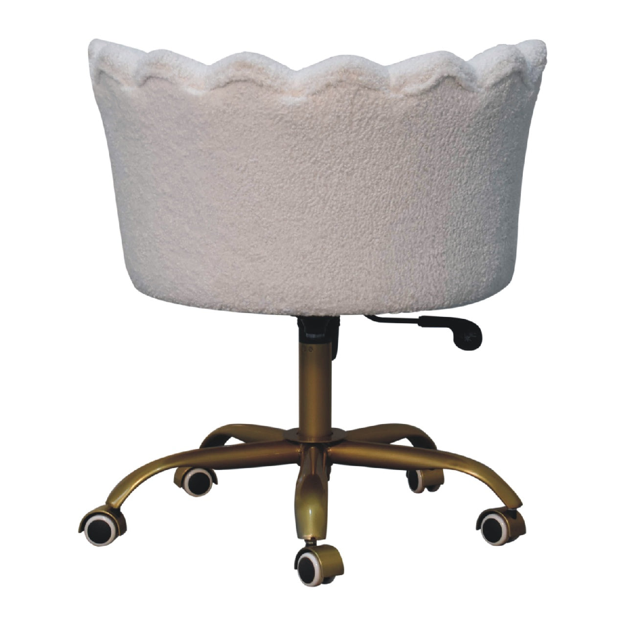 ARTISAN FURNITURE Handcrafted White Boucle Swivel Chair/Desk Chair, B-Corp Certified (LAST ONE!) - Regina Luxury Interiors