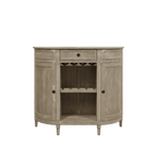 LAURA ASHLEY Alouette Washed Dove Grey 2-Door 1-Drawer Drinks Cabinet