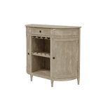 LAURA ASHLEY Alouette Washed Dove Grey 2-Door 1-Drawer Drinks Cabinet