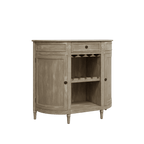 LAURA ASHLEY Alouette Washed Dove Grey 2-Door 1-Drawer Drinks Cabinet