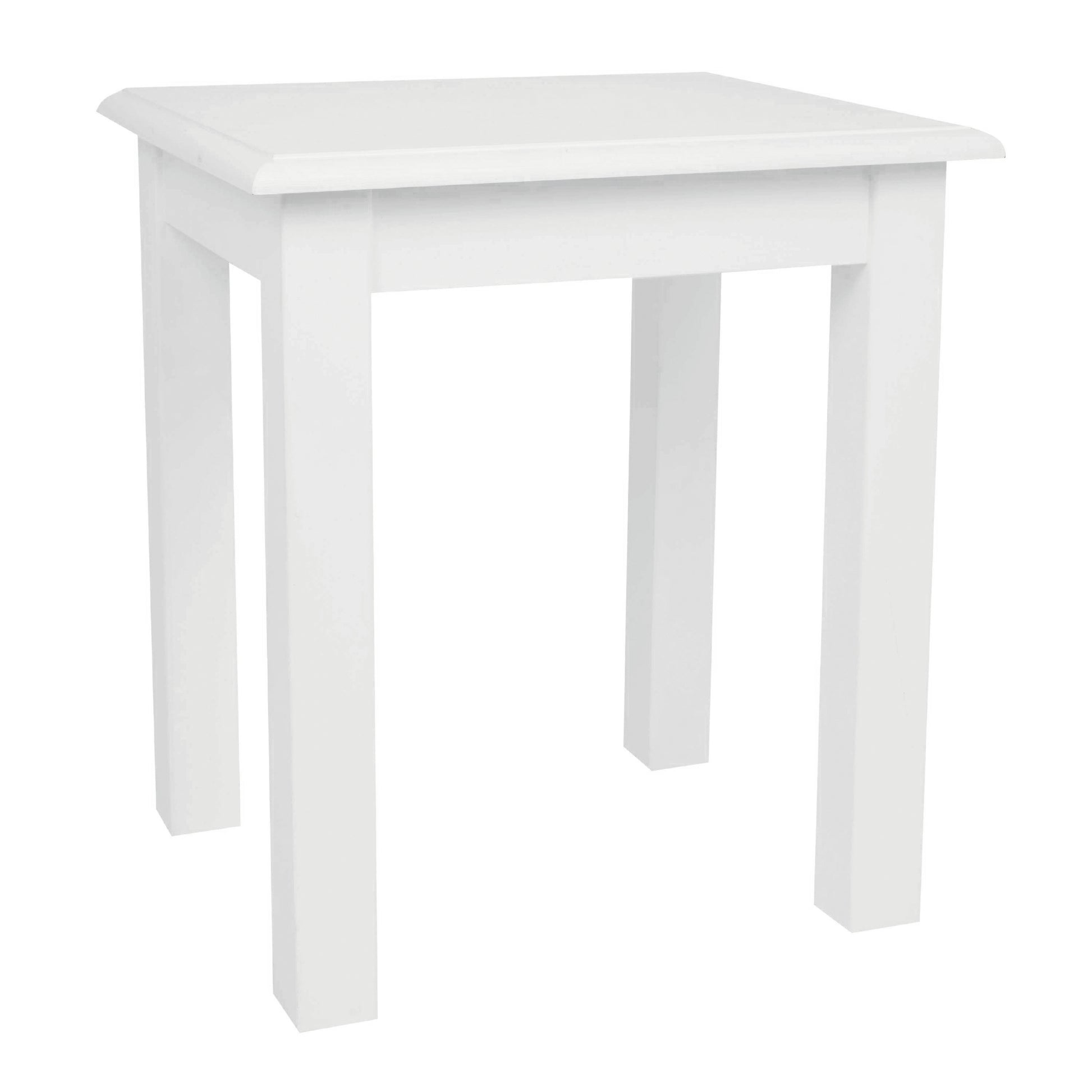 LAURA ASHLEY Ashwell Cotton-White 3-Drawer Dressing Table and Stool in Sturdy Wood