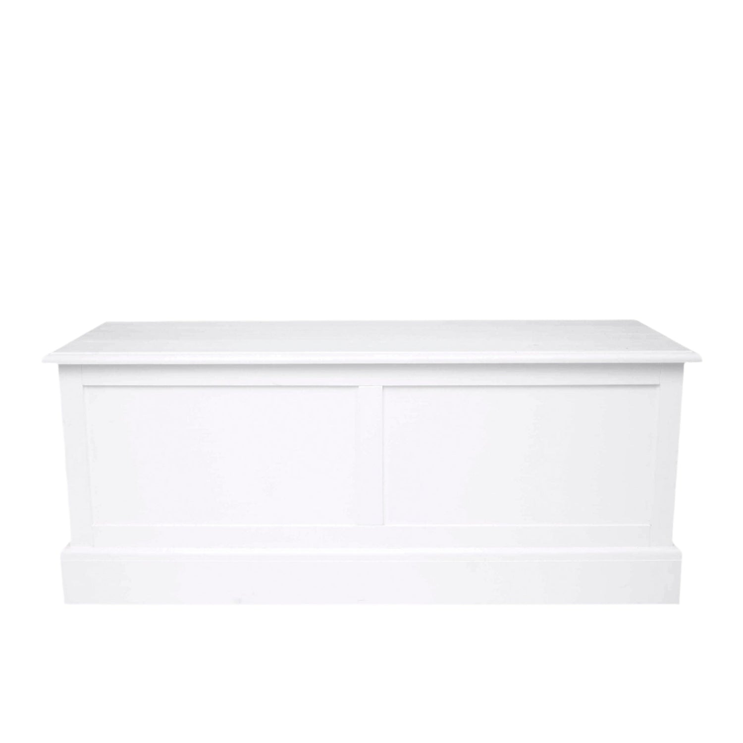 LAURA ASHLEY Ashwell Cotton-White Blanket Box Storage Chest in Sturdy Wood