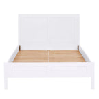 LAURA ASHLEY Ashwell Cotton-White Double Bed Frame in Sturdy Wood