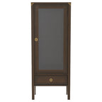 LAURA ASHLEY Balmoral 1-Door 1-Drawer Dark Chestnut Display Unit in Birch