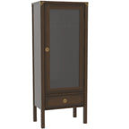 LAURA ASHLEY Balmoral 1-Door 1-Drawer Dark Chestnut Display Unit in Birch