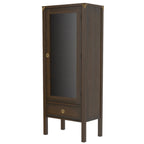 LAURA ASHLEY Balmoral 1-Door 1-Drawer Dark Chestnut Display Unit in Birch