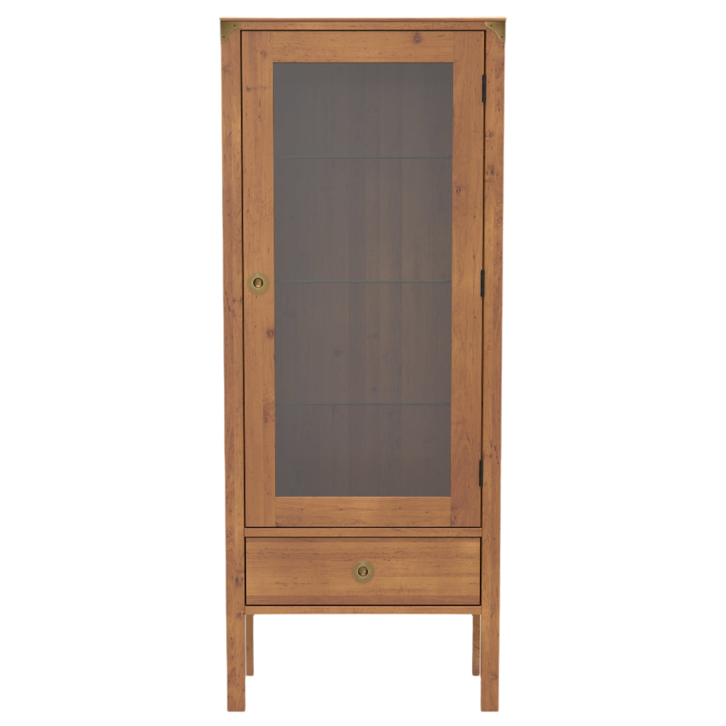 LAURA ASHLEY Balmoral 1-Door 1-Drawer Honey Display Unit in Birch