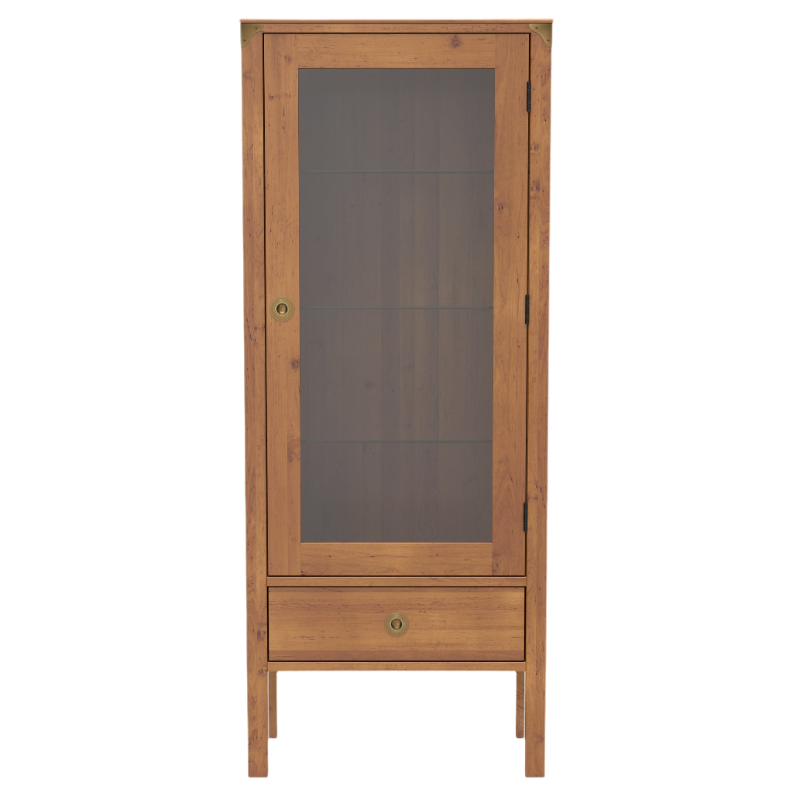 LAURA ASHLEY Balmoral 1-Door 1-Drawer Honey Display Unit in Birch