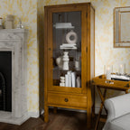 LAURA ASHLEY Balmoral 1-Door 1-Drawer Honey Display Unit in Birch