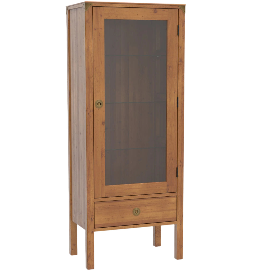 LAURA ASHLEY Balmoral 1-Door 1-Drawer Honey Display Unit in Birch