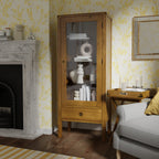 LAURA ASHLEY Balmoral 1-Door 1-Drawer Honey Display Unit in Birch