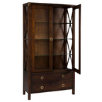 LAURA ASHLEY Balmoral 2-Door 2-Drawer Dark Chestnut Display Unit in Birch