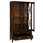 LAURA ASHLEY Balmoral 2-Door 2-Drawer Dark Chestnut Display Unit in Birch