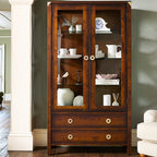 LAURA ASHLEY Balmoral 2-Door 2-Drawer Dark Chestnut Display Unit in Birch