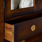 LAURA ASHLEY Balmoral 2-Door 2-Drawer Dark Chestnut Display Unit in Birch