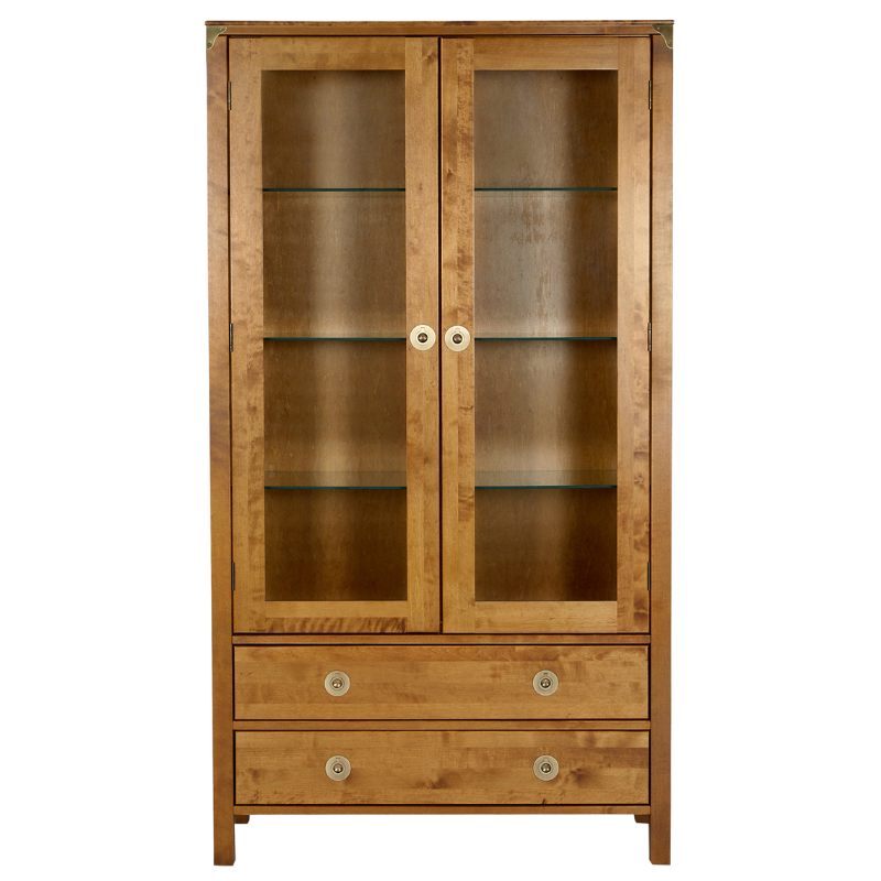 LAURA ASHLEY Balmoral 2-Door 2-Drawer Honey Display Unit in Birch
