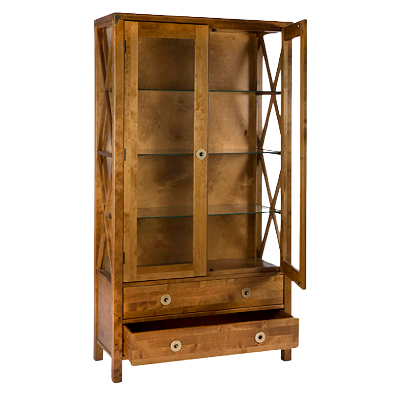 LAURA ASHLEY Balmoral 2-Door 2-Drawer Honey Display Unit in Birch