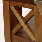 LAURA ASHLEY Balmoral 2-Drawer Dark Chestnut Corner TV Unit in Birch