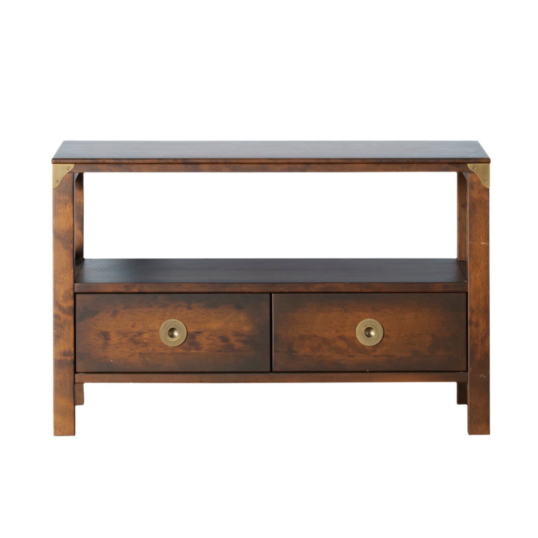 LAURA ASHLEY Balmoral 2-Drawer Dark Chestnut TV Unit in Birch