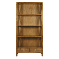 LAURA ASHLEY Balmoral 2-Drawer Honey Single Bookcase in Birch