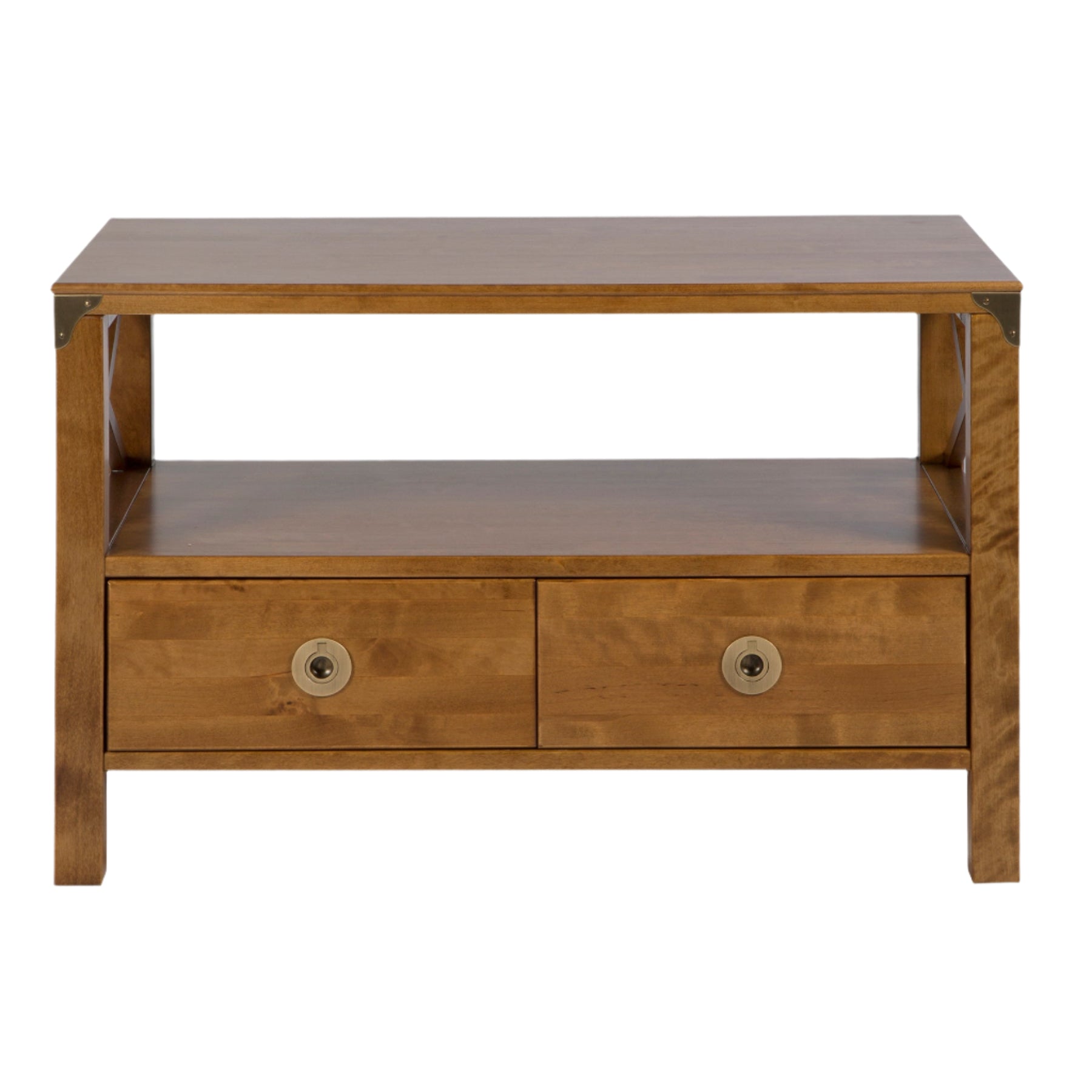 LAURA ASHLEY Balmoral 2-Drawer Honey TV Unit in Birch