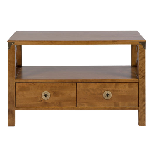 LAURA ASHLEY Balmoral 2-Drawer Honey TV Unit in Birch