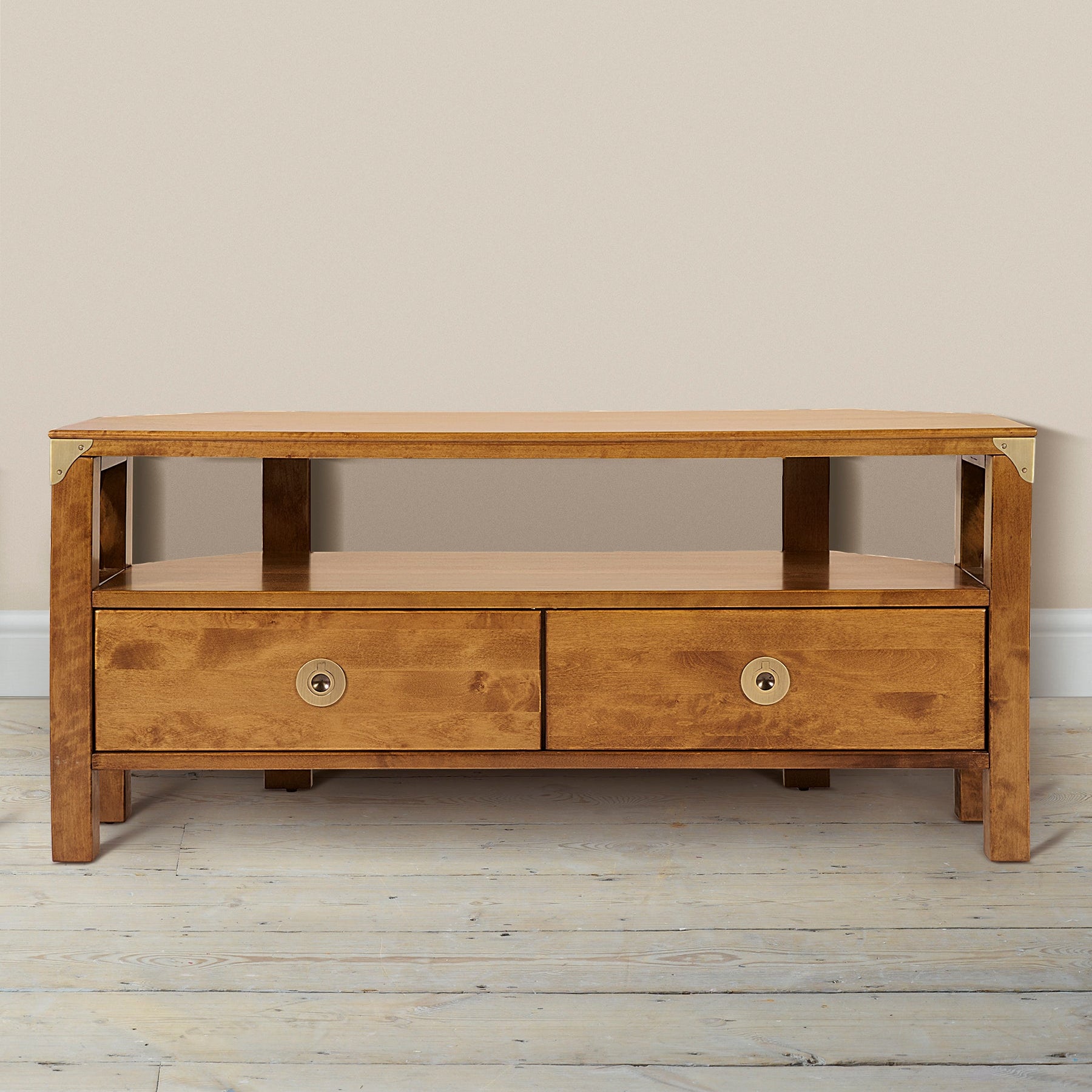 LAURA ASHLEY Balmoral 2-Drawer Honey TV Unit in Birch