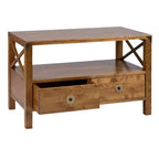 LAURA ASHLEY Balmoral 2-Drawer Honey TV Unit in Birch