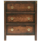 LAURA ASHLEY Balmoral 3-Drawer Dark Chestnut Chest of Drawers in Birch