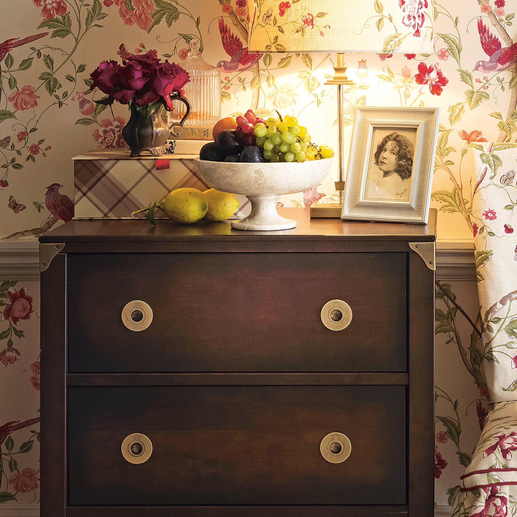 LAURA ASHLEY Balmoral 3-Drawer Dark Chestnut Chest of Drawers in Birch