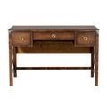 LAURA ASHLEY Balmoral 3-Drawer Dark Chestnut Desk in Birch