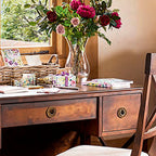 LAURA ASHLEY Balmoral 3-Drawer Dark Chestnut Desk in Birch