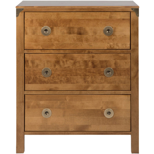 LAURA ASHLEY Balmoral 3-Drawer Honey Chest of Drawers in Birch 1
