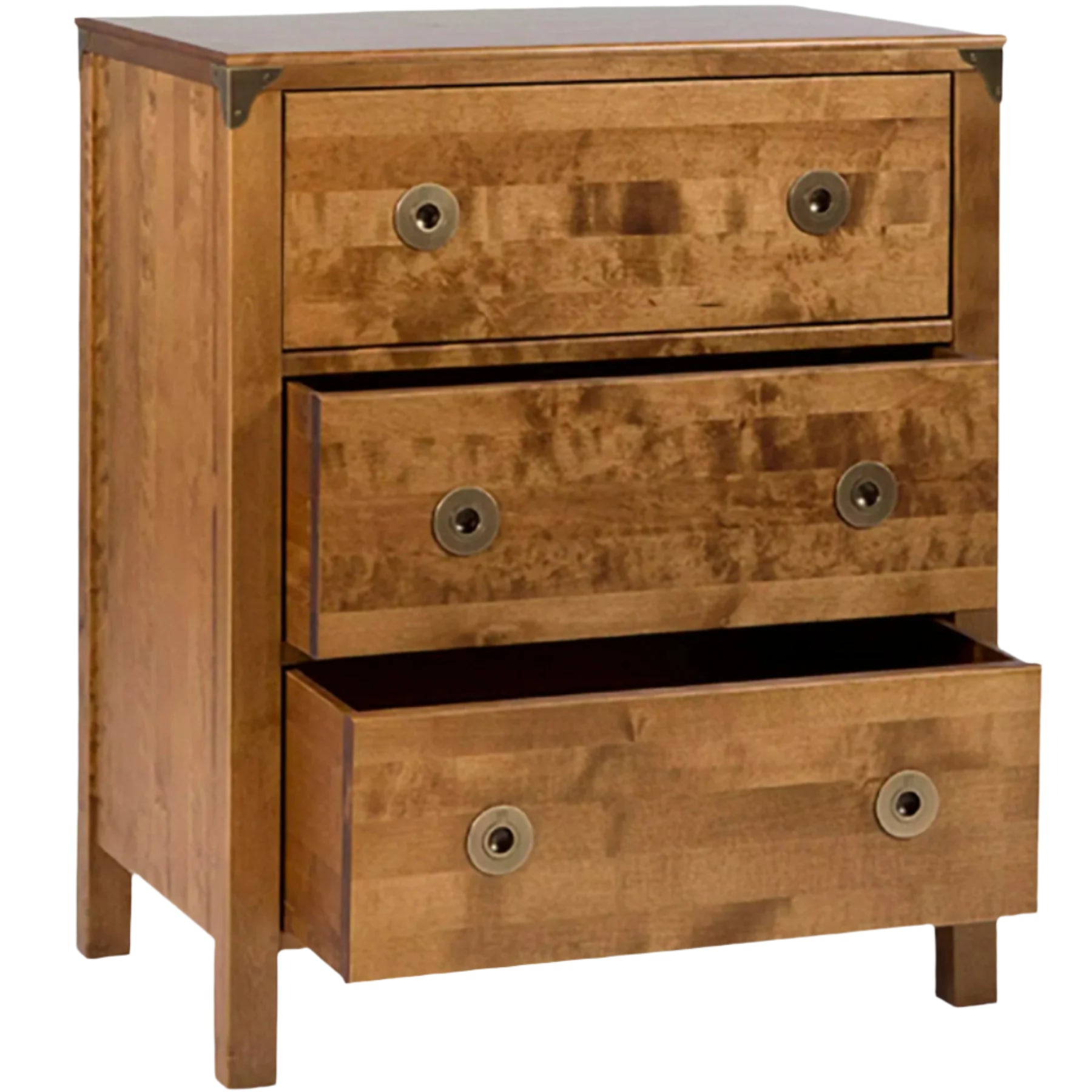 LAURA ASHLEY Balmoral 3-Drawer Honey Chest of Drawers in Birch 4
