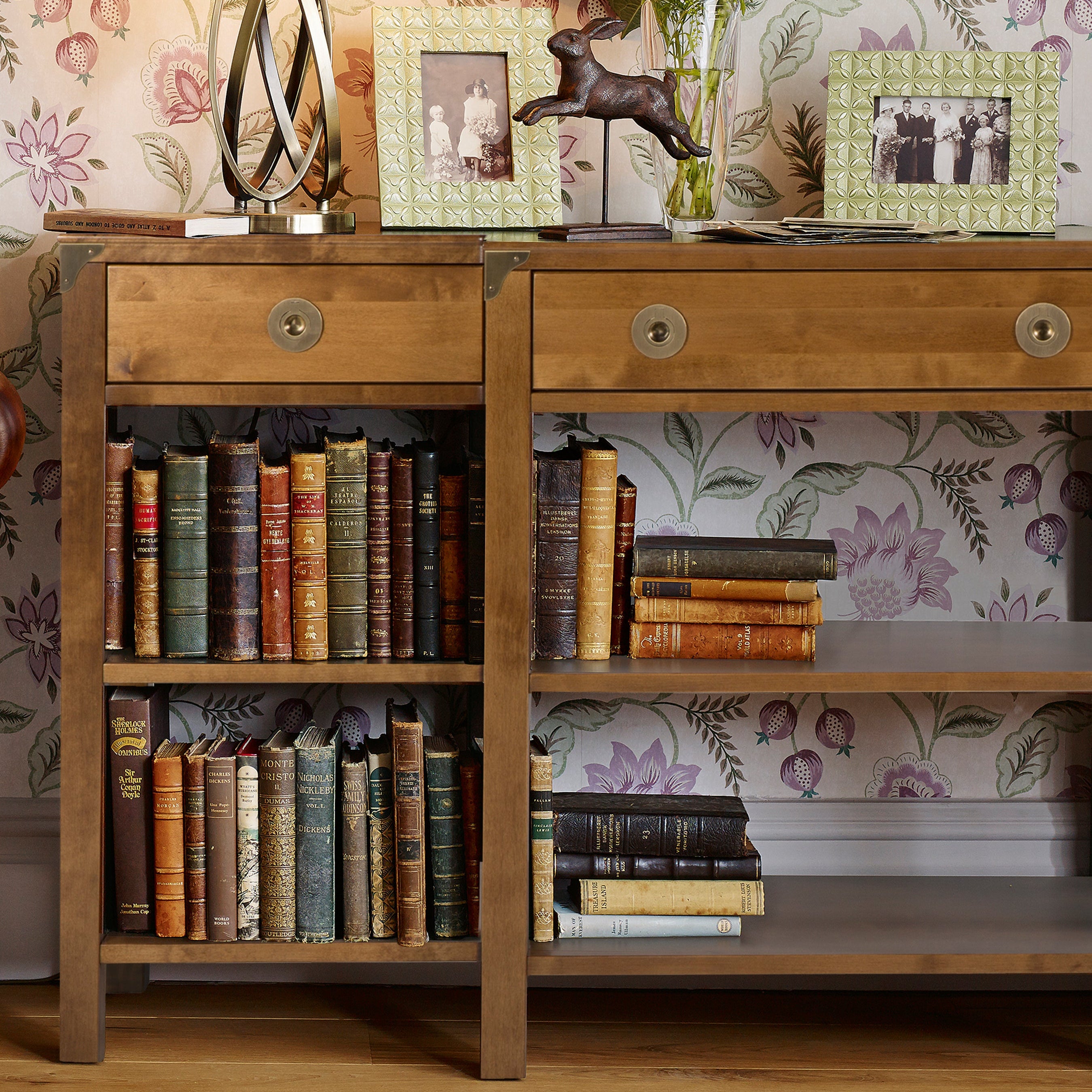 LAURA ASHLEY Balmoral 3-Drawer Honey Triple Console Table in Birch