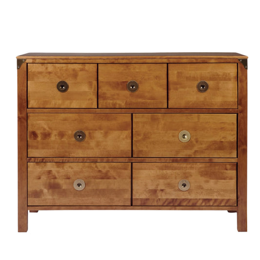 LAURA ASHLEY Balmoral 7-Drawer Honey Chest of Drawers in Birch 1